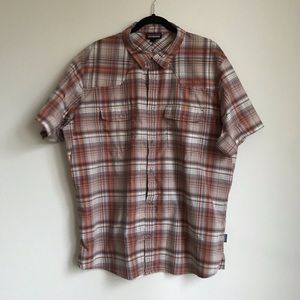 Patagonia snap button plaid shirt short sleeve